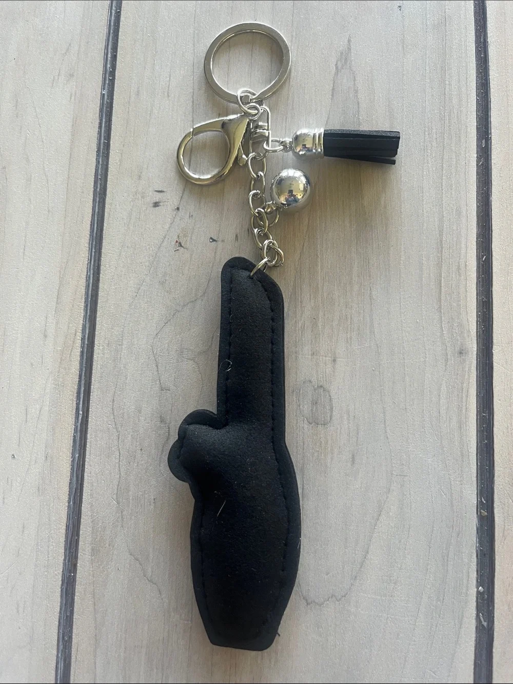 Bejeweled red lipstick keychain or bag charm